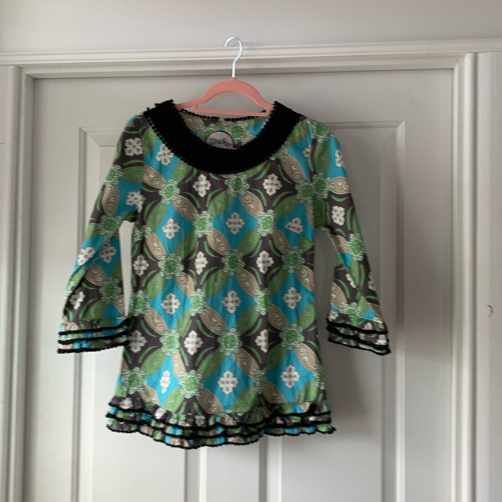 Almatrichi shirt with ruffle details new with tags